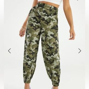 Relaxed Fit Cargo Camo Joggers